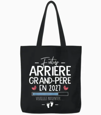 Annonce Grossesse Tu Vas être Futur Arrière Grand Père 2027 Tote Bags - Black