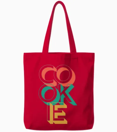 Retro Cookie Tote Bags - Red