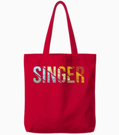 Singer Retro Tote Bags - Red