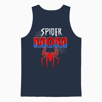 Women Spider Mom Mother's Day Matching Family Birthday Unisex Tank Top - Navy