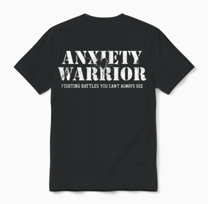 Anxiety Warrior - Awareness Unisex T-Shirt in Black
