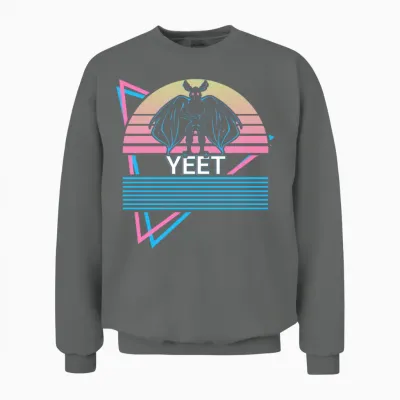 Mothman Cryptid Cryptozoology Retro Unisex Sweatshirt - Graphite Heather