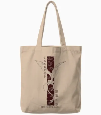House of the Dragon Year of the Dragon Tall Caraxes Tote Bags - Natural