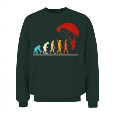 Funny Skydiving Evolution Unisex Sweatshirt - Forest