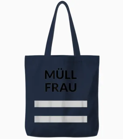 Rubbish Woman Costume Rubbish Driver Rubbish Collection Rubbish Man Women's Children's T-Shirt, Orange Tote Bags - Navy