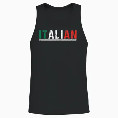 Italian Flag Colors Gift Idea for Italians Unisex Tank Top - Black