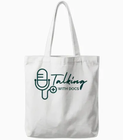 Talking with Docs Tote Bags - White