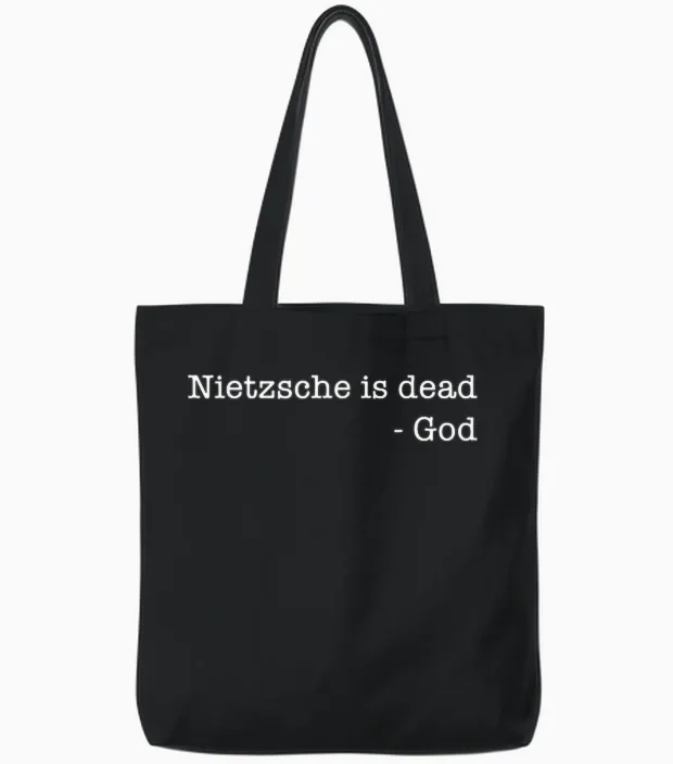 Philosophie Theorie Philosoph Nietzsche Ist Tot - Gott Tote Bags in Black