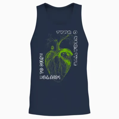 Type O Negative Heart You to Death T-Shirt, Black, S Unisex Tank Top - Navy
