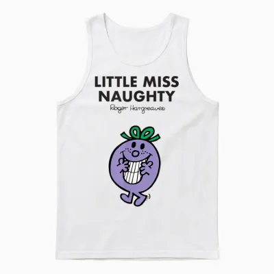 Mr. Men Little Miss Naughty Unisex Tank Top - White