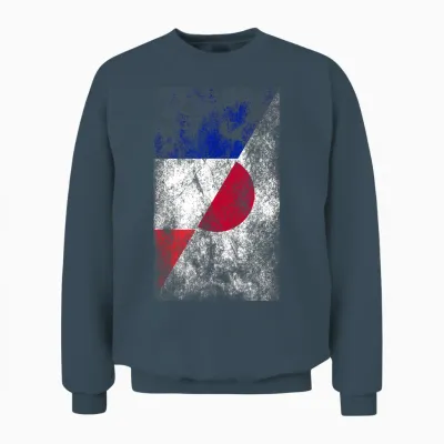 Flags France Japan - French Japanese T-Shirt, Black, S Unisex Sweatshirt - Dark Heather