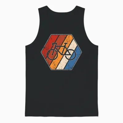 Cycling Retro Unisex Tank Top - Black