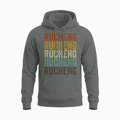 Rucheng China Retro Vintage Unisex Hoodie - Graphite Heather