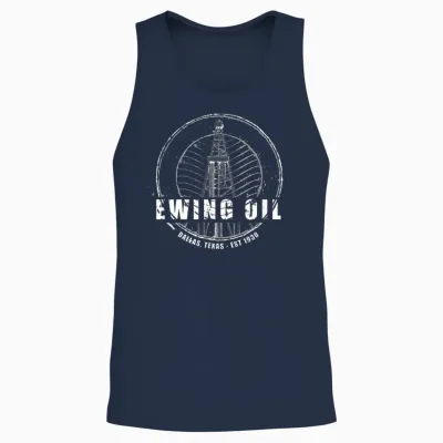 Dallas | Ewing Oil Company Classic 80er Jahre Tv Unisex Tank Top - Navy