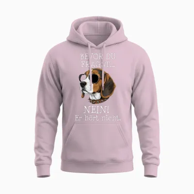 Bevor Du Fragst Beagle Lustiger Spruch Unisex Hoodie - Light Pink
