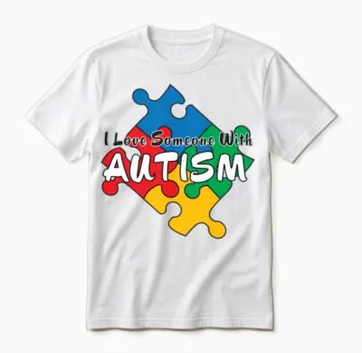 I Love Someone with Autism Unisex T-Shirt - White