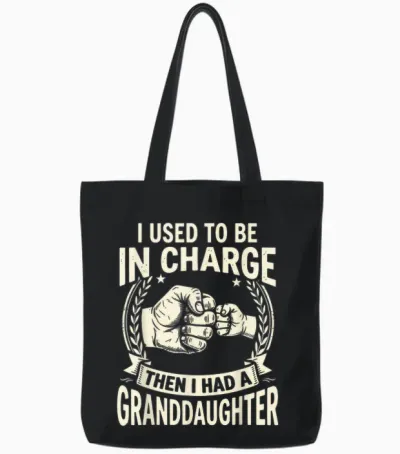 I Used to Be in Charge Then I Had a Granddaughter Tote Bags - Black