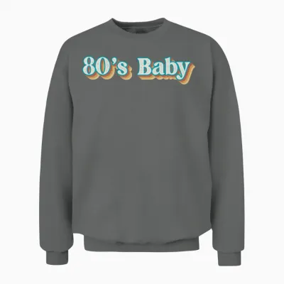 Retro Style 80's Unisex Sweatshirt - Graphite Heather