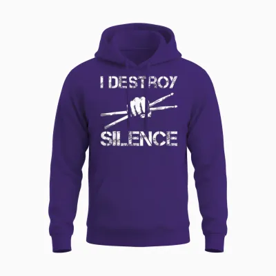 Drummer Art Drumsticks Men Women Drum Set Drumming Lovers Unisex Hoodie - Purple