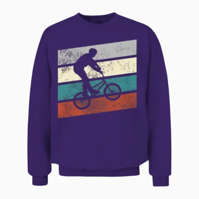 Bmx Retro Unisex Sweatshirt - Purple