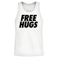 Free Hugs Unisex Tank Top - White – 2