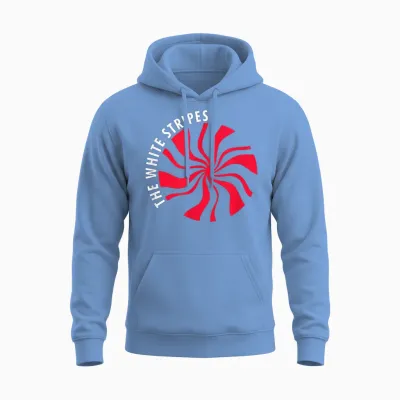 The White Stripes Unisex Hoodie - Carolina Blue