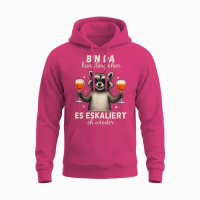 Waschbär Bin Da Kann Losgehen Und Es Eskaliert Eh Wieder Unisex Hoodie - Heliconia