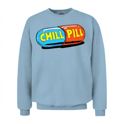Take a Chill Pill Unisex Sweatshirt - Light Blue