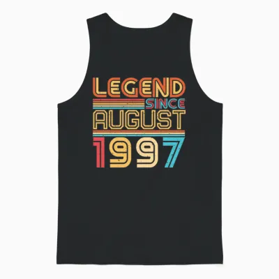 1997 August Retro Unisex Tank Top - Black