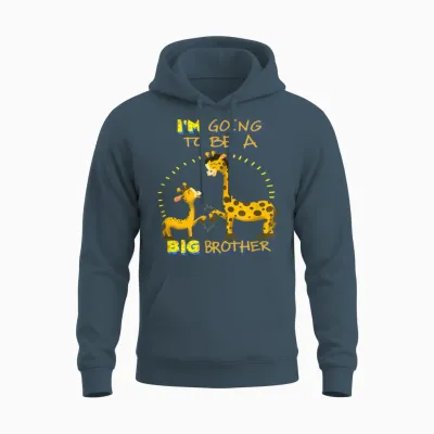 Brother Giraffes Funny Unisex Hoodie - Dark Heather