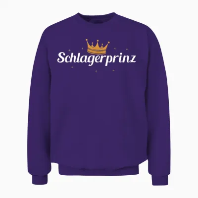 Schlagerprinz Schlageroutfit Partnerlook Schlagermusik Unisex Sweatshirt - Purple