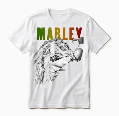 Bob Marley Rastaman Vibrationsgewaschen Unisex T-Shirt - White