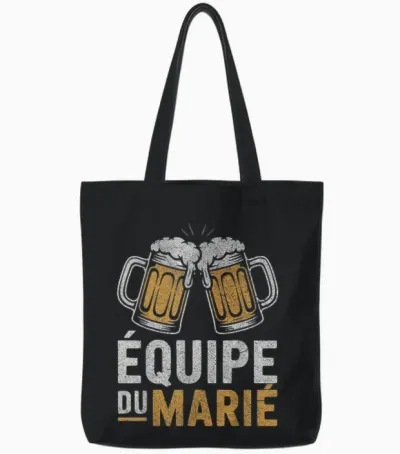 Team Groom Gift Evg Perfect for Future Wedding Tote Bags - Black