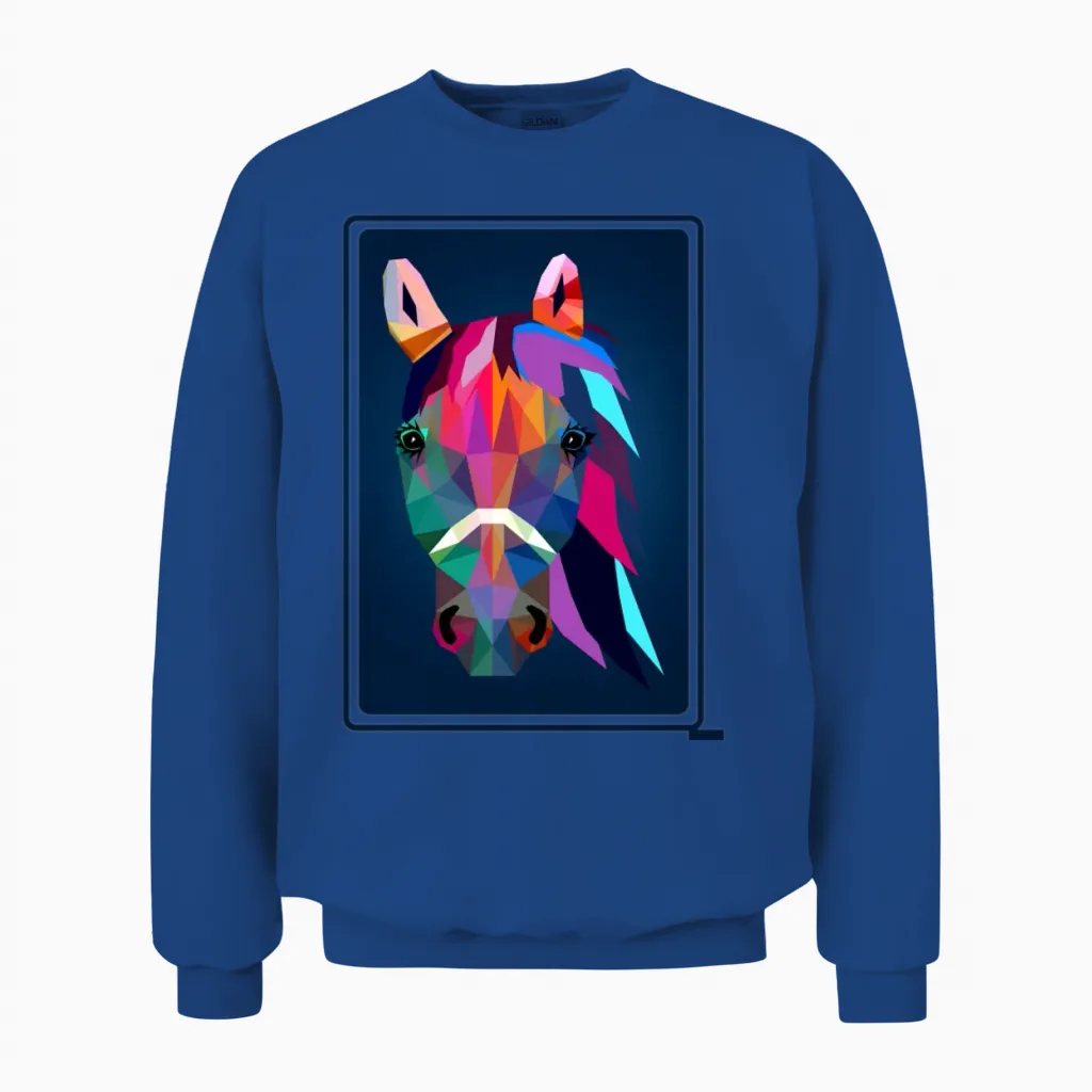 Horse Lovers Gift Unisex Sweatshirt in Royal