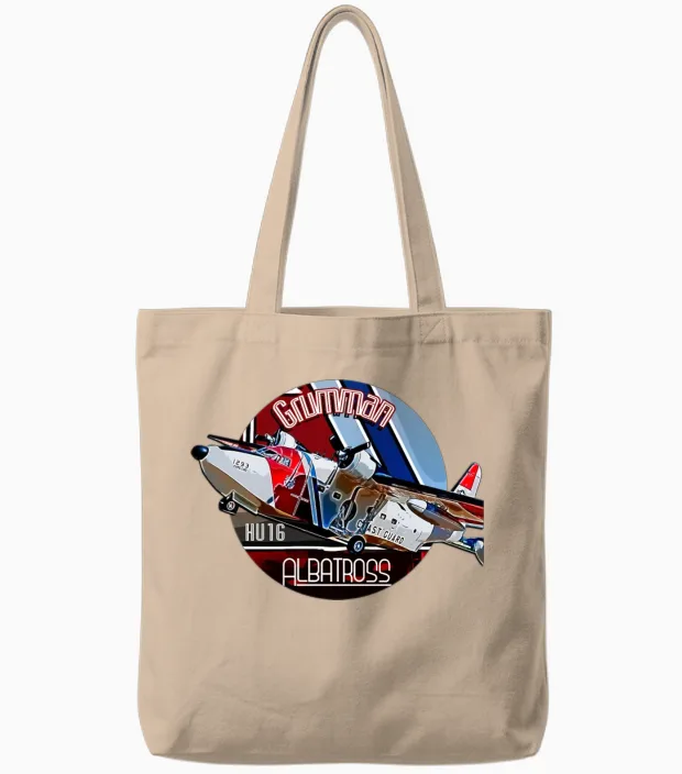Grumman Hu-16 Albatross Coast Guard Aircraft Tote Bags in Natural