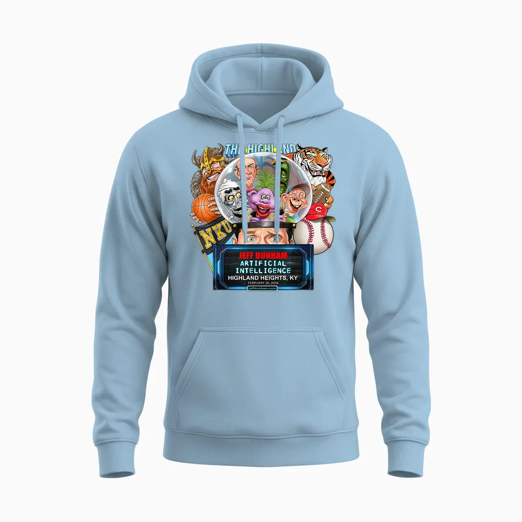 Jeff Dunham Highland Heights, Ky (2026) Unisex Hoodie in Light Blue