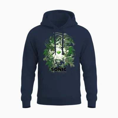 Sonic the Hedgehog Sonic Through the Ages Logo Unisex Hoodie - Navy