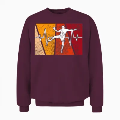Handball Retro Heartbeat Unisex Sweatshirt - Maroon