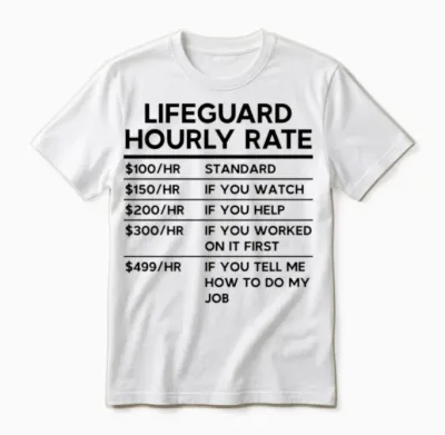 Lifeguard Hourly Rate Unisex T-Shirt - White