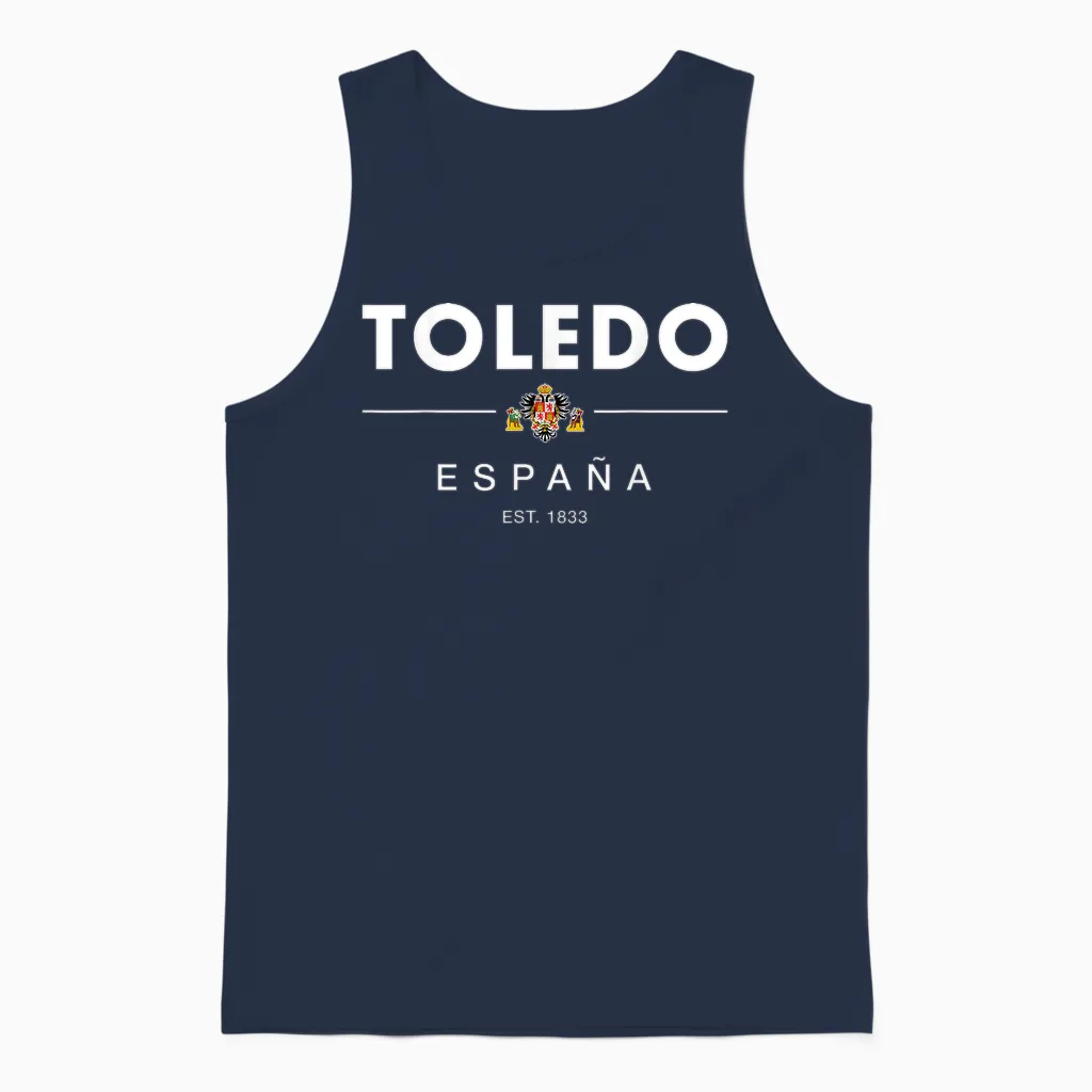 Toledo Espagne Vacances à Tolède Espagne Toledo Voyage En Famille Unisex Tank Top in Navy