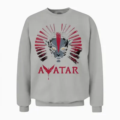 Avatar: Fire and Ash Varang Face Mangkwan Clan & Movie Logo Unisex Sweatshirt - Ash