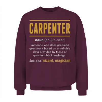 Carpenter Wizard Magician Unisex Sweatshirt - Maroon