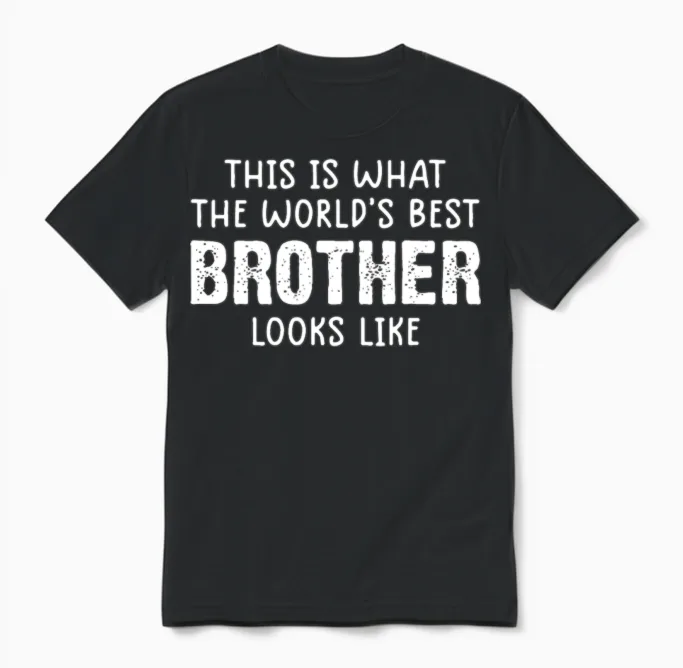 Funny Brother Shirts from Sister Brother Unisex T-Shirt in Black