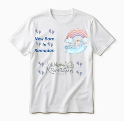 Welcome Baby Boy in Ramadan Unisex T-Shirt - White