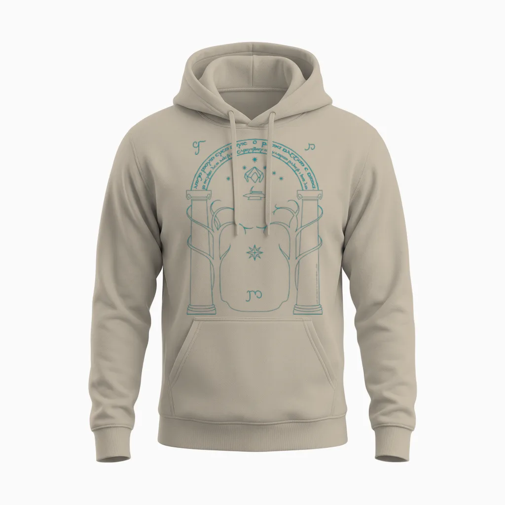 The Lord of the Rings Doors of Durin Unisex Hoodie in Sand