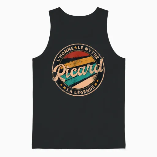 Humour Prénom Ricard L'homme Le Mythe La Légende T-Shirt, Black, S Unisex Tank Top in Black