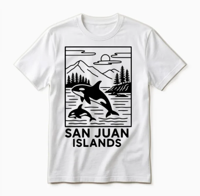 San Juan Islands Unisex T-Shirt in White