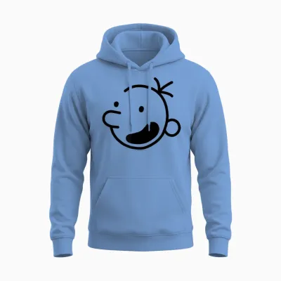 Diary of a Wimpy Kid Wimpy Kid Head T-Shirt Small Unisex Hoodie - Carolina Blue