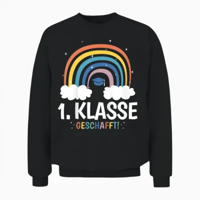 1. Klasse Geschafft Unisex Sweatshirt - Black