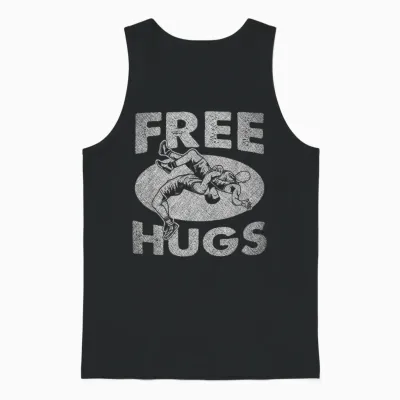 Wrestling - Funny Free Hugs Wrestling Unisex Tank Top - Black